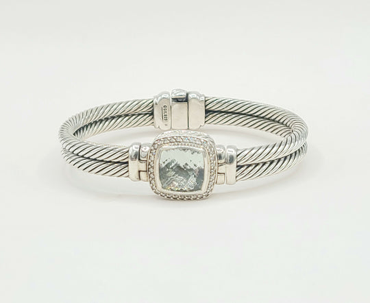  David Yurman Albion Prasiolite Diamond Bracelet