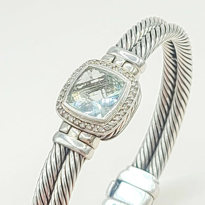 David Yurman Albion Prasiolite Diamond Bracelet | Certified Pre-Owned  AYW Luxury #
