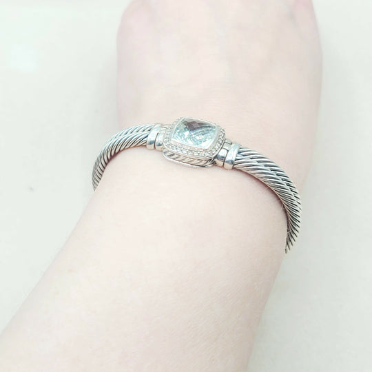  David Yurman Albion Prasiolite Diamond Bracelet