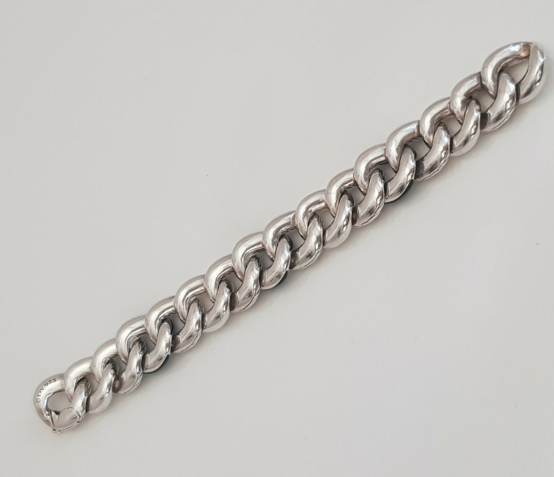 David Yurman Belmont Curb Link Bracelet With Black Onyx