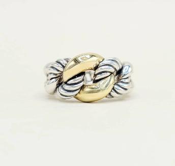 David Yurman Belmont Curb Link Ring And 18k Gold