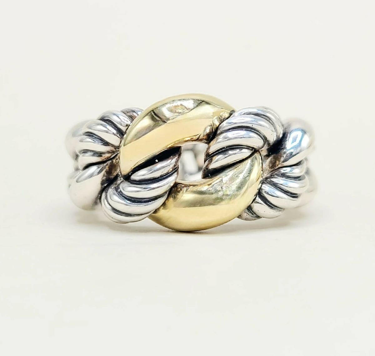 David Yurman Belmont Curb Link Ring And 18k Gold