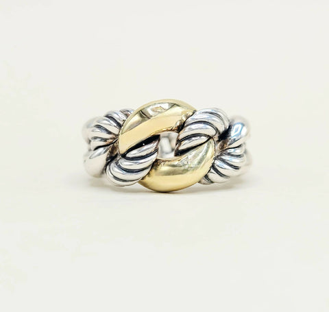 David Yurman Belmont Curb Link Ring And 18k Gold