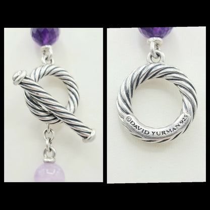   David Yurman Bijoux Pearl Amethyst Multi-Gemstone Station Necklace