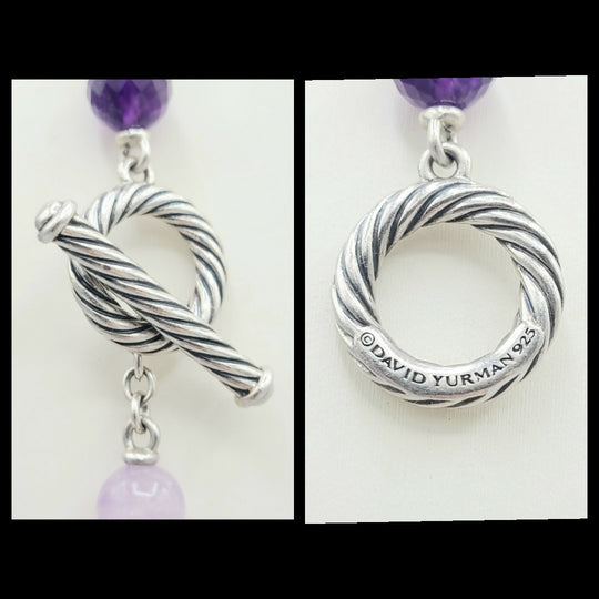  David Yurman Bijoux Pearl Amethyst Multi-Gemstone Station Necklace