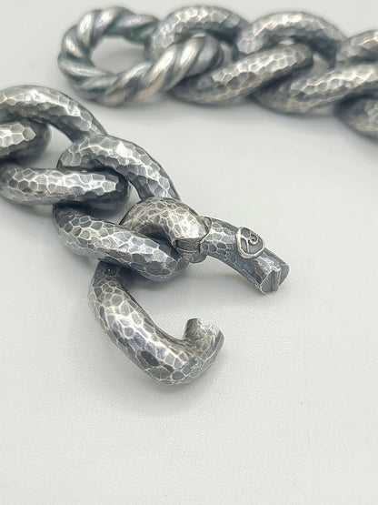 David Yurman Black Gold Hammered Curb Link Necklace  AYW Luxury