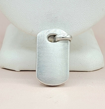  David Yurman Black Onyx Diamond Dog-Tag-Pendant