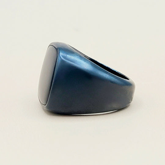  David Yurman Black Onyx Titatium Exotic Stone Signet Ring