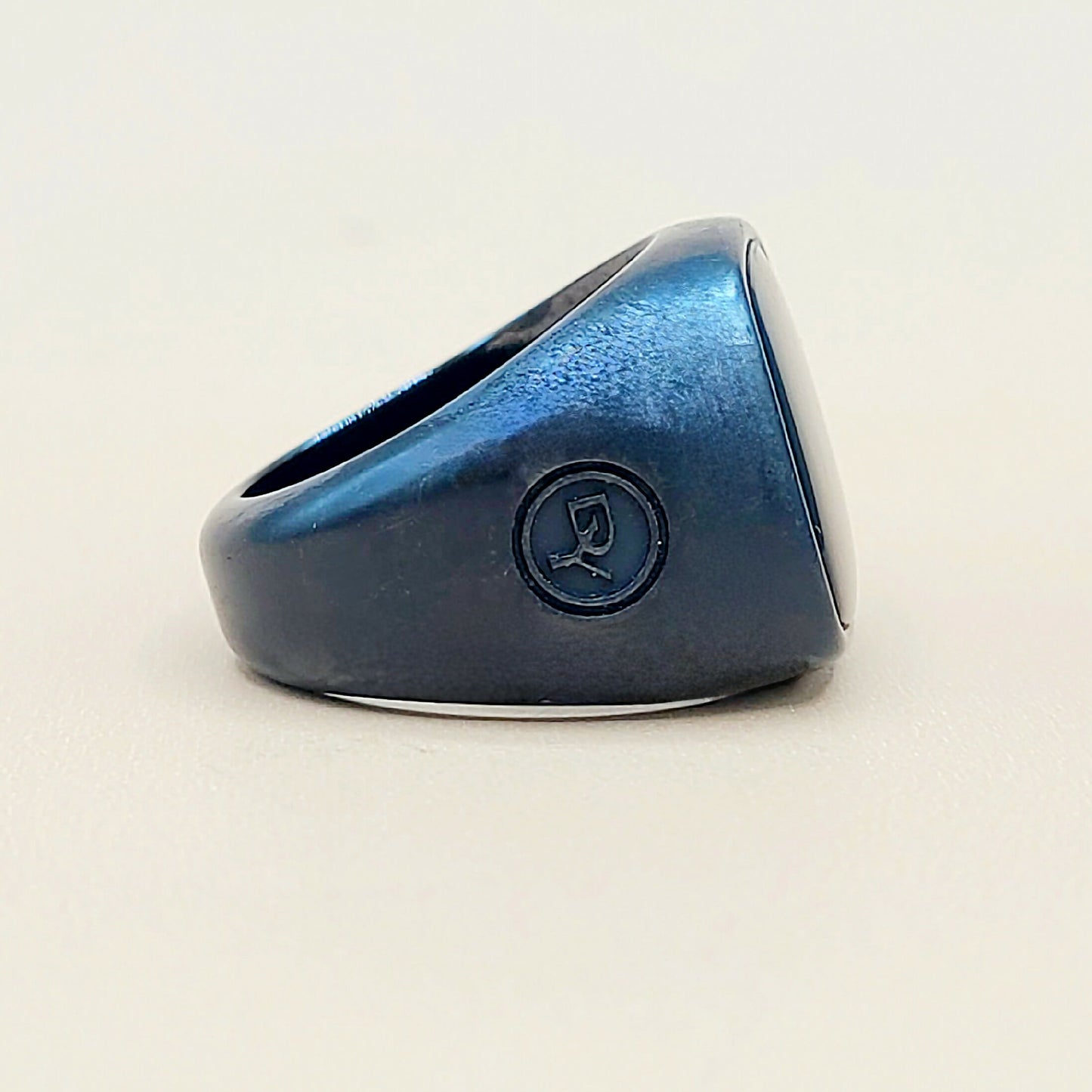 David Yurman Titanium Signet Ring Black Onyx | Certified Pre-Owned  AYW Luxury #