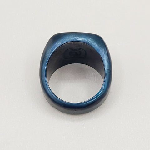  David Yurman Black Onyx Titatium Exotic Stone Signet Ring