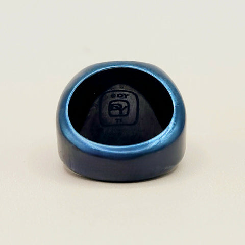 David Yurman Black Onyx Titatium Exotic Stone Signet Ring