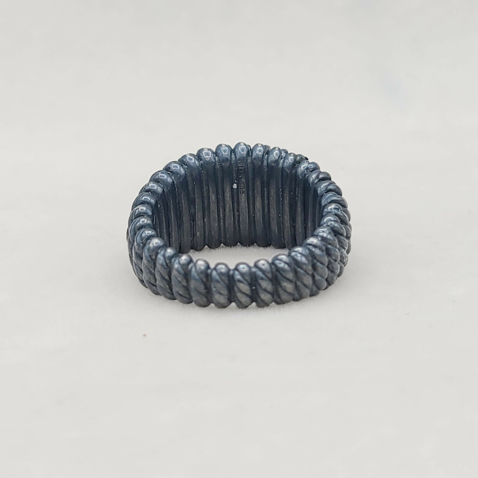 David Yurman Black Rhodium Tempo Ring With Pave Diamond