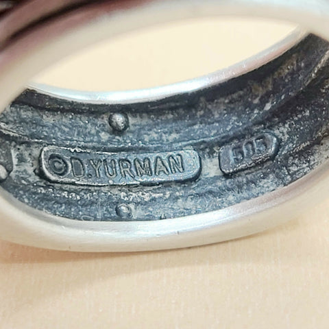  David Yurman Cable Silver Gold Band Ring