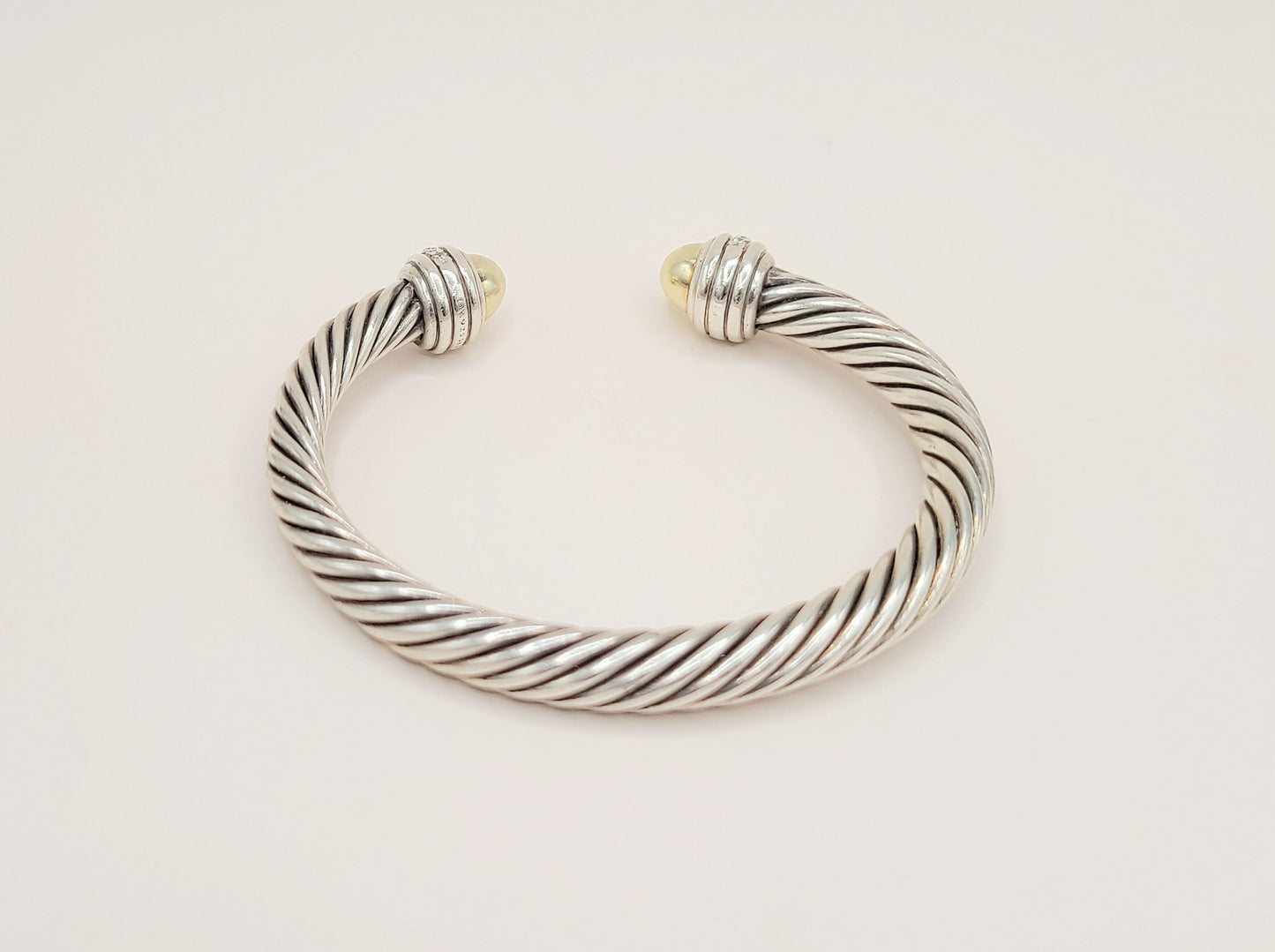 David Yurman Cable Classics Diamond Bracelet silver & 14k | Certified  AYW Luxury #