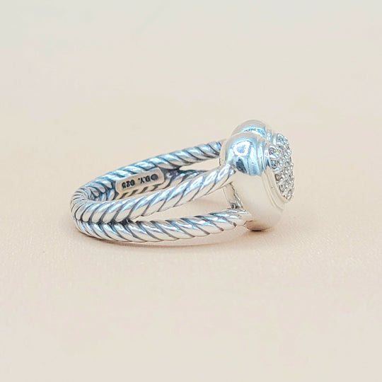  David Yurman Cable Heart Diamond Ring