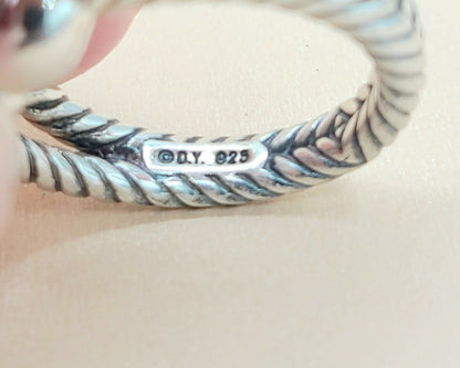 David Yurman Cable Heart Diamond Ring Silver | Certified Pre-Owned  AYW Luxury #