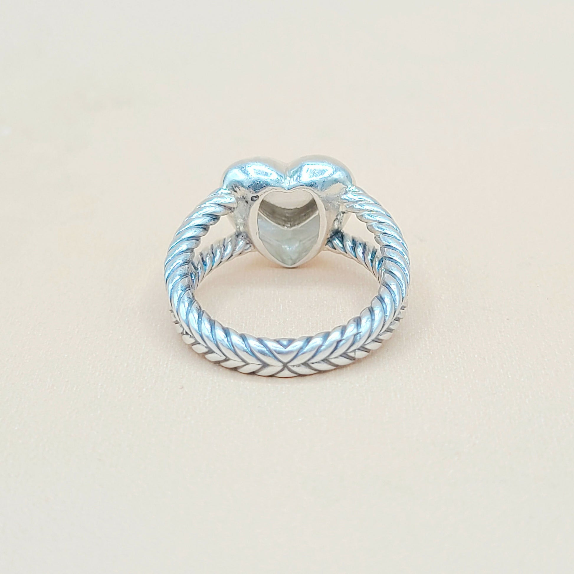 David Yurman Cable Heart Diamond Ring Silver | Certified Pre-Owned  AYW Luxury #