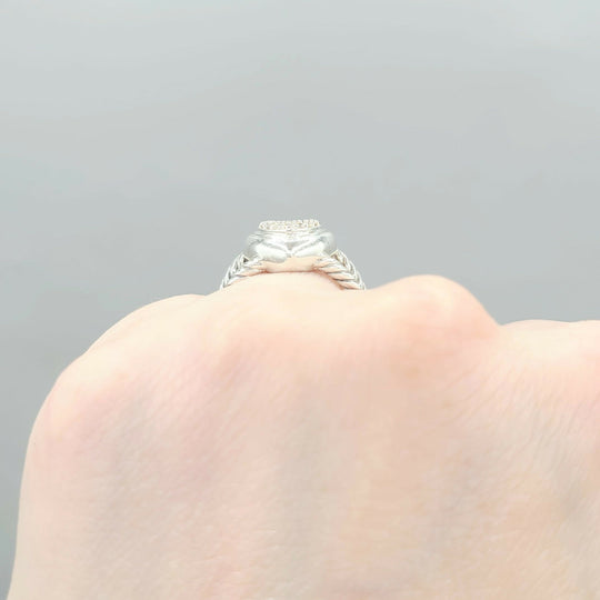  David Yurman Cable Heart Diamond Ring