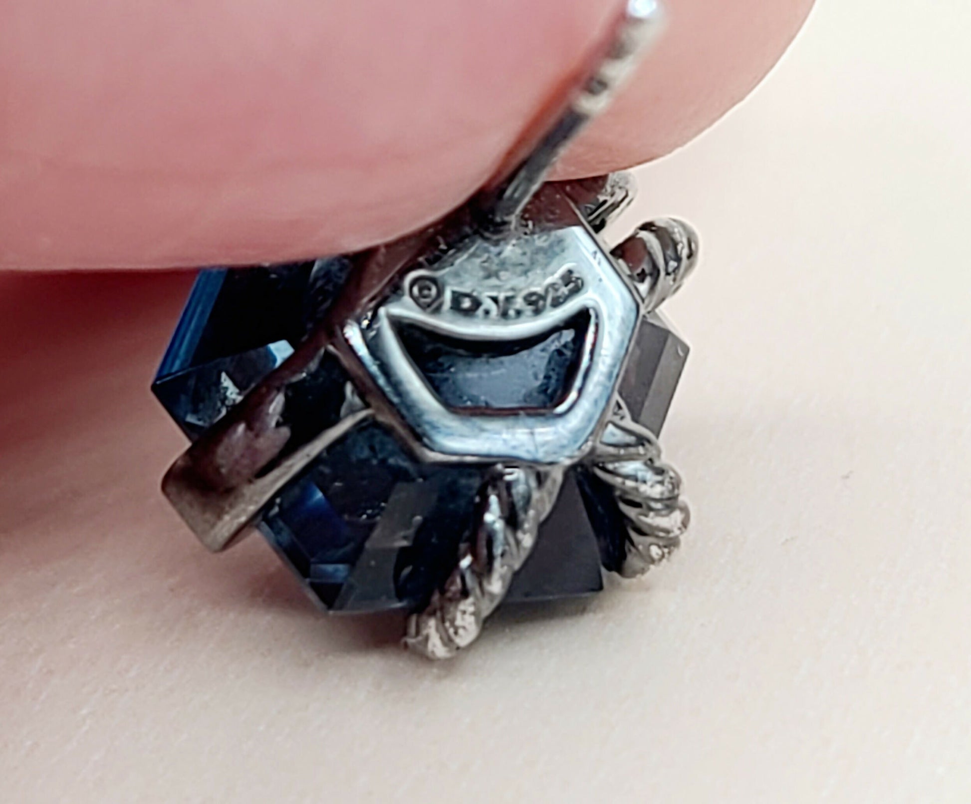 David Yurman Cable Wrap Earrings With Hampton Blue Topaz and Diamonds