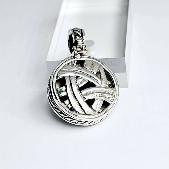 back view David Yurman Cerise 18mm Black Onyx & Diamond Pendant | AYW Luxury