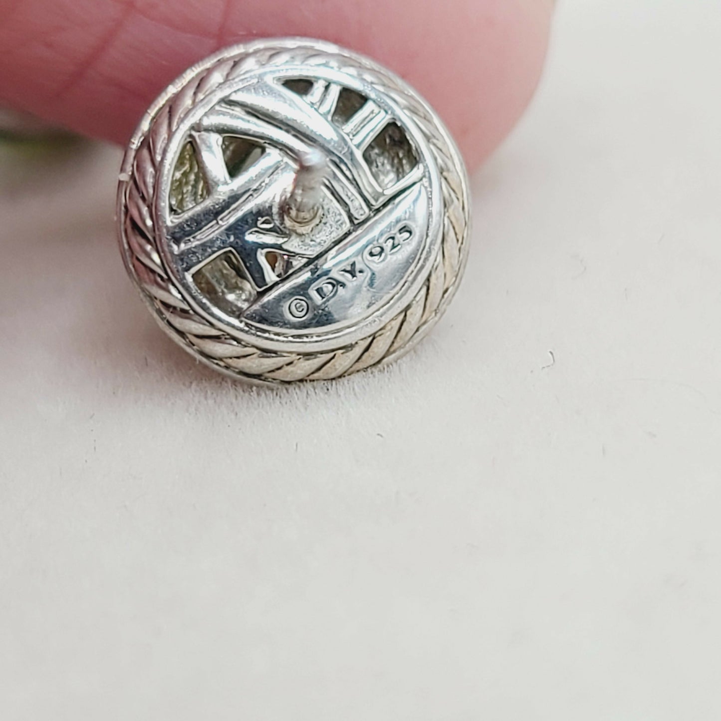 David Yurman Cerise Earrings With Peridot And Diamonds