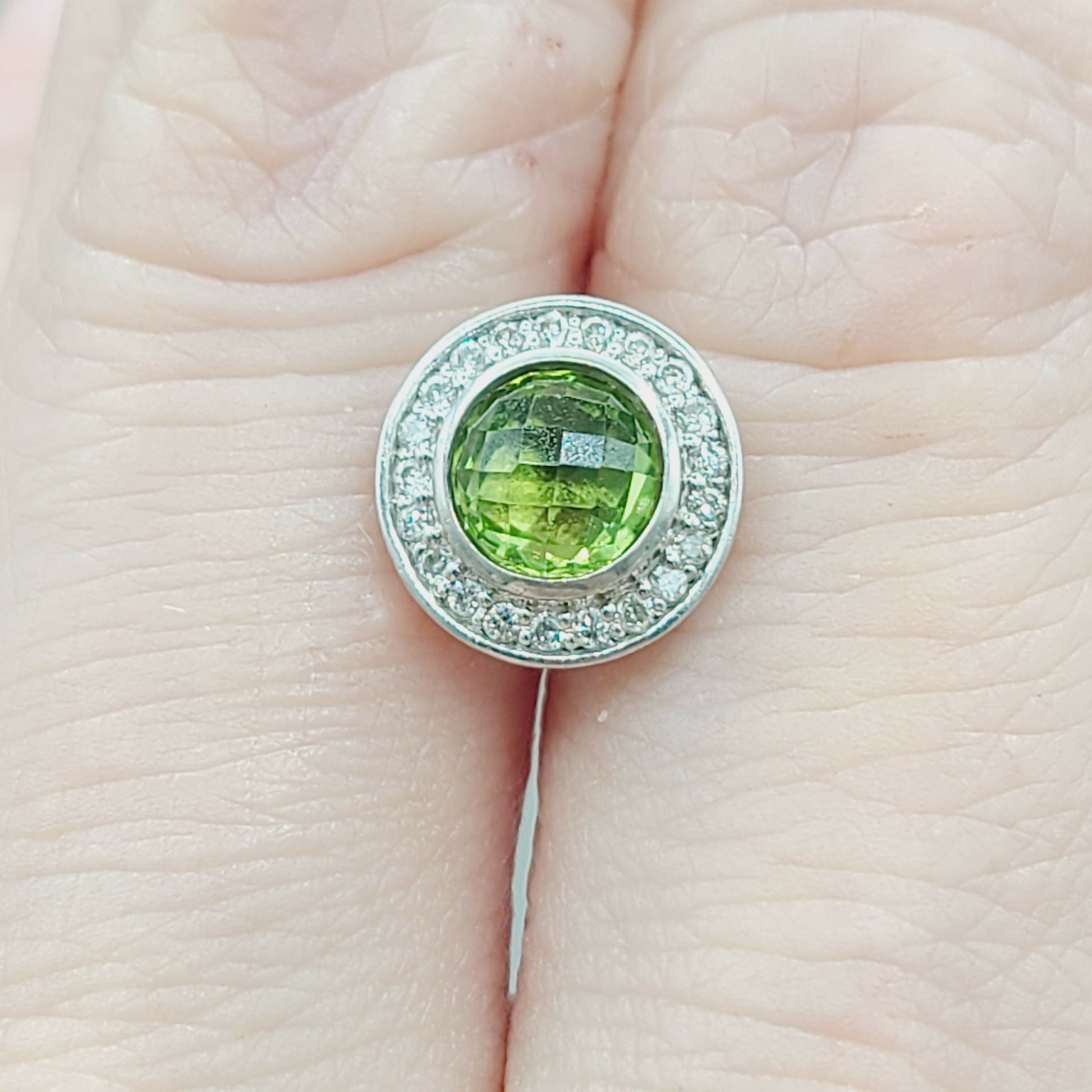 David Yurman Cerise Earrings With Peridot And Diamonds