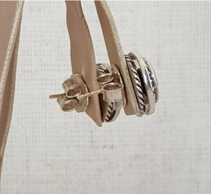  David Yurman Cerise Garnet Diamond Stud Earrings-