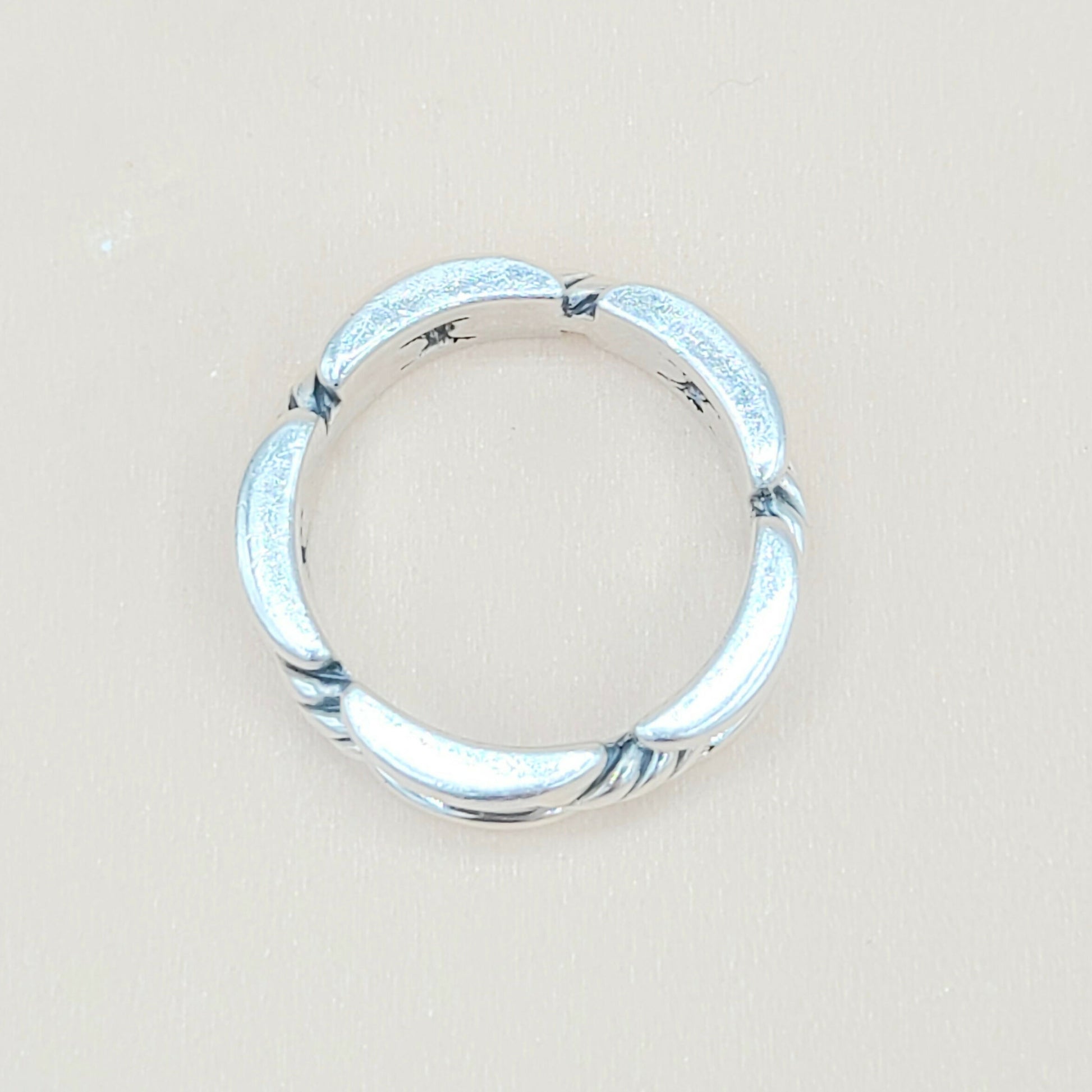 David Yurman Chairman Link Band Ring Silver | Certified Pre-Owned  AYW Luxury #
