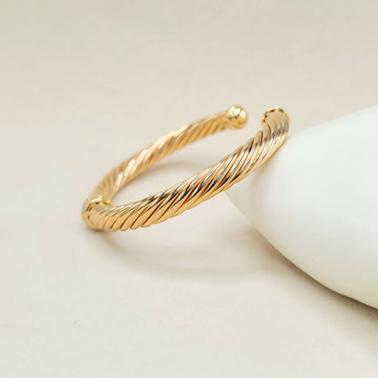 David Yurman Classic Cable Pavé Diamond Bracelet 18K Rose Gold 0.216 TCW 7mm Large