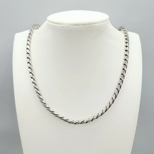 David Yurman Cobra Link 4mm Sterling Silver Chain Necklace
