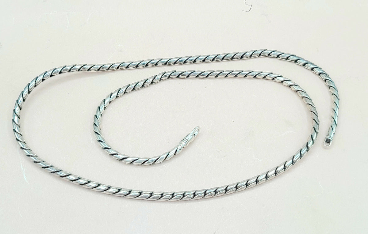 David Yurman Cobra Link 4mm Sterling Silver Chain Necklace
