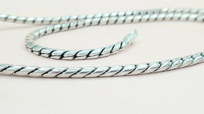 David Yurman Cobra Link 4mm Sterling Silver Chain Necklace