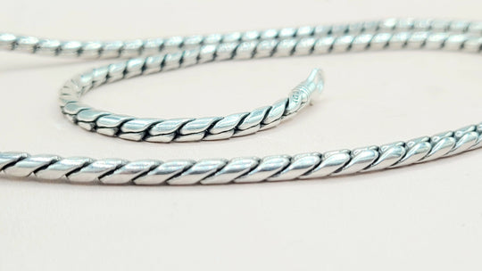 David Yurman Cobra Link 4mm Sterling Silver Chain Necklace
