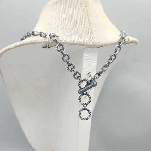  David Yurman Coil Charm Necklace With Diamonds