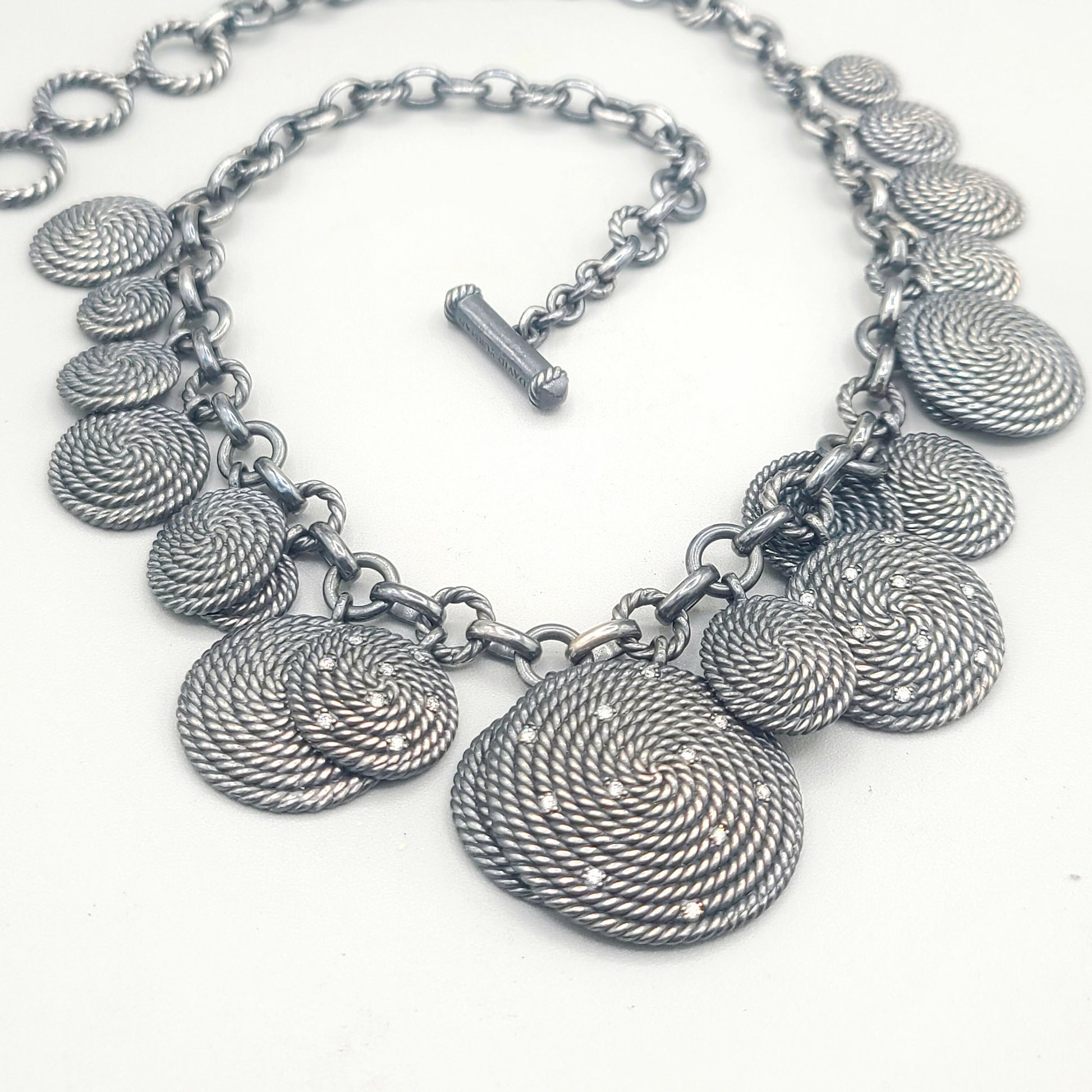 David Yurman Diamond Coil Charm Necklace | Certified Pre-Owned  AYW Luxury #