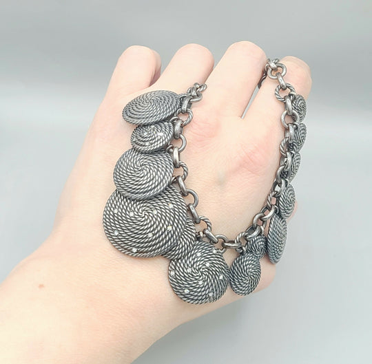  David Yurman Coil Charm Necklace With Diamonds