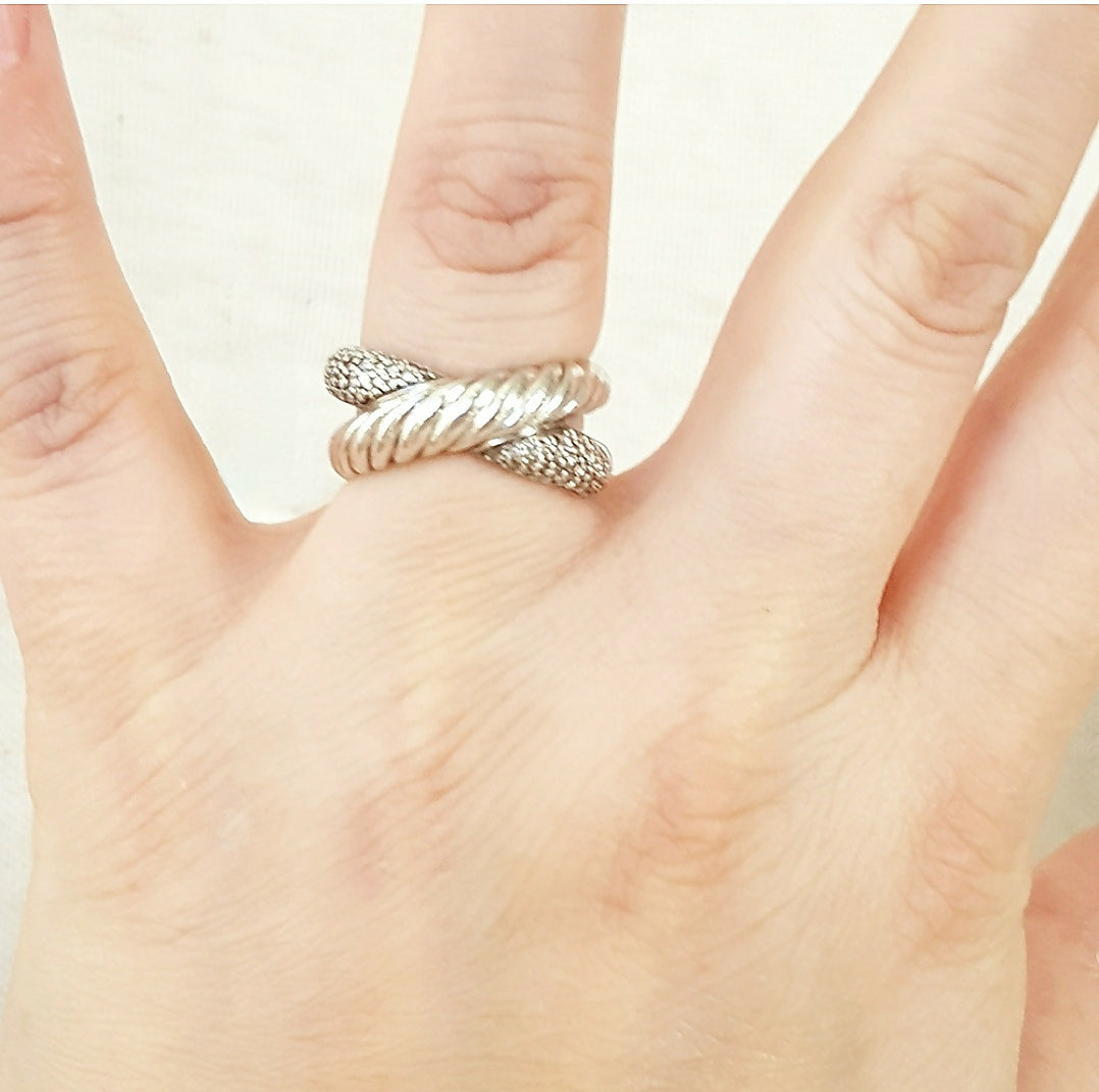 David Yurman Crossover X Diamond Ring