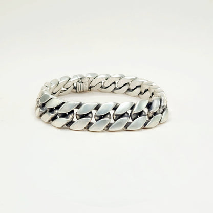 David Yurman Curb Chain Bracelet Sterling Silver 14.5mm Large
