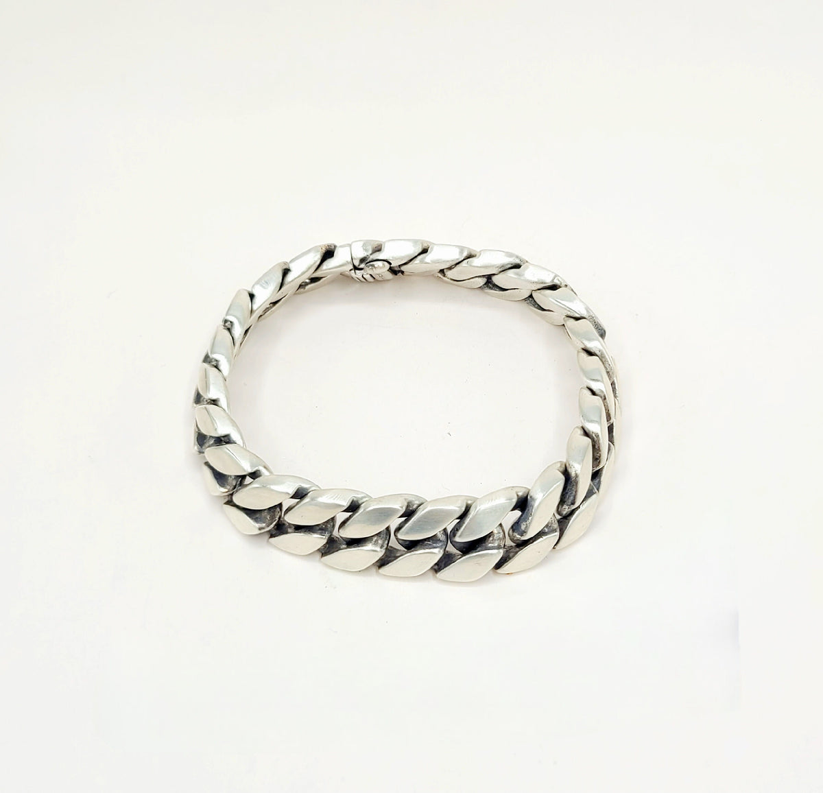 David Yurman Curb Chain Bracelet Sterling Silver 14.5mm Large
