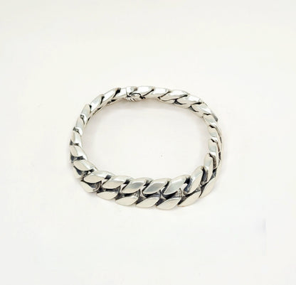 David Yurman Curb Chain Bracelet Sterling Silver 14.5mm Large