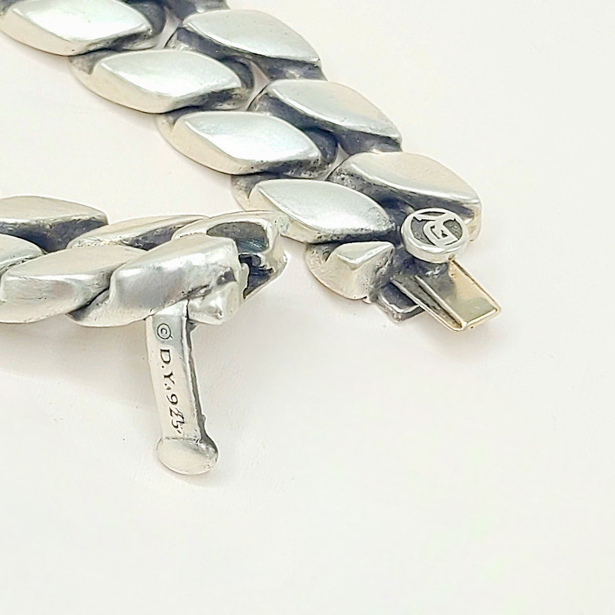David Yurman Curb Chain Bracelet Sterling Silver 14.5mm Large