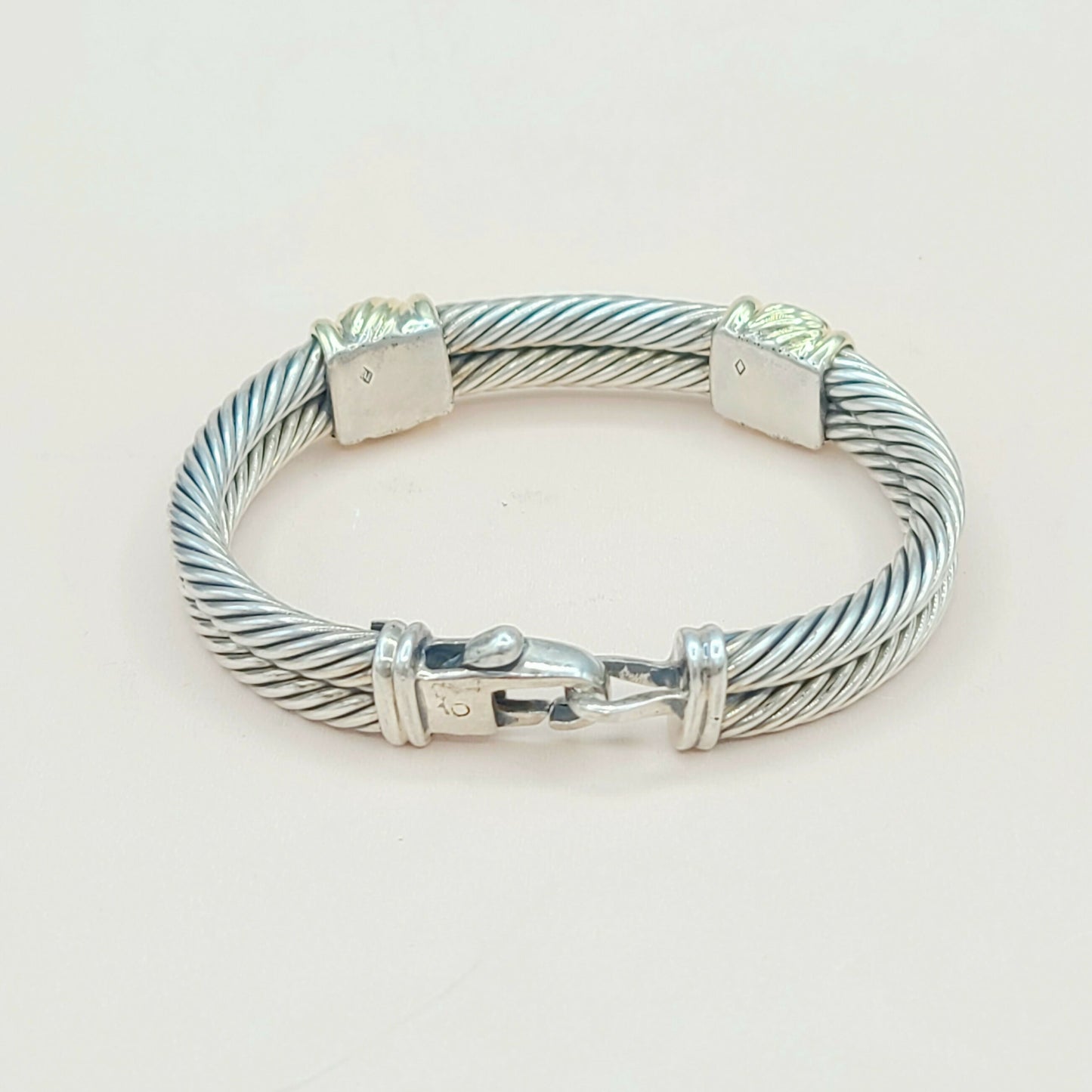 David Yurman Double Cable Renaissance Double Station Bracelet With Iolite And Gold