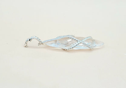  David Yurman Extra Large Cable Wrap White Topaz Diamond Pendant Enhancer