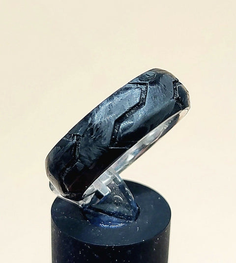 David Yurman Forged Carbon Band Ring In Sterling Silver