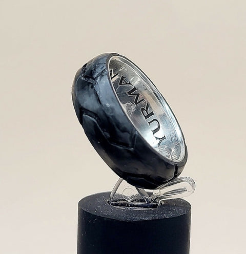 David Yurman Forged Carbon Band Ring In Sterling Silver