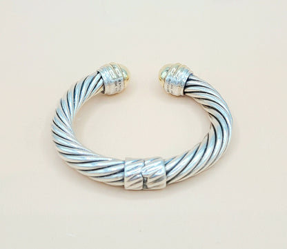 David Yurman 10mm Gold Dome Cable Bracelet | Certified Pre-Owned  AYW Luxury #