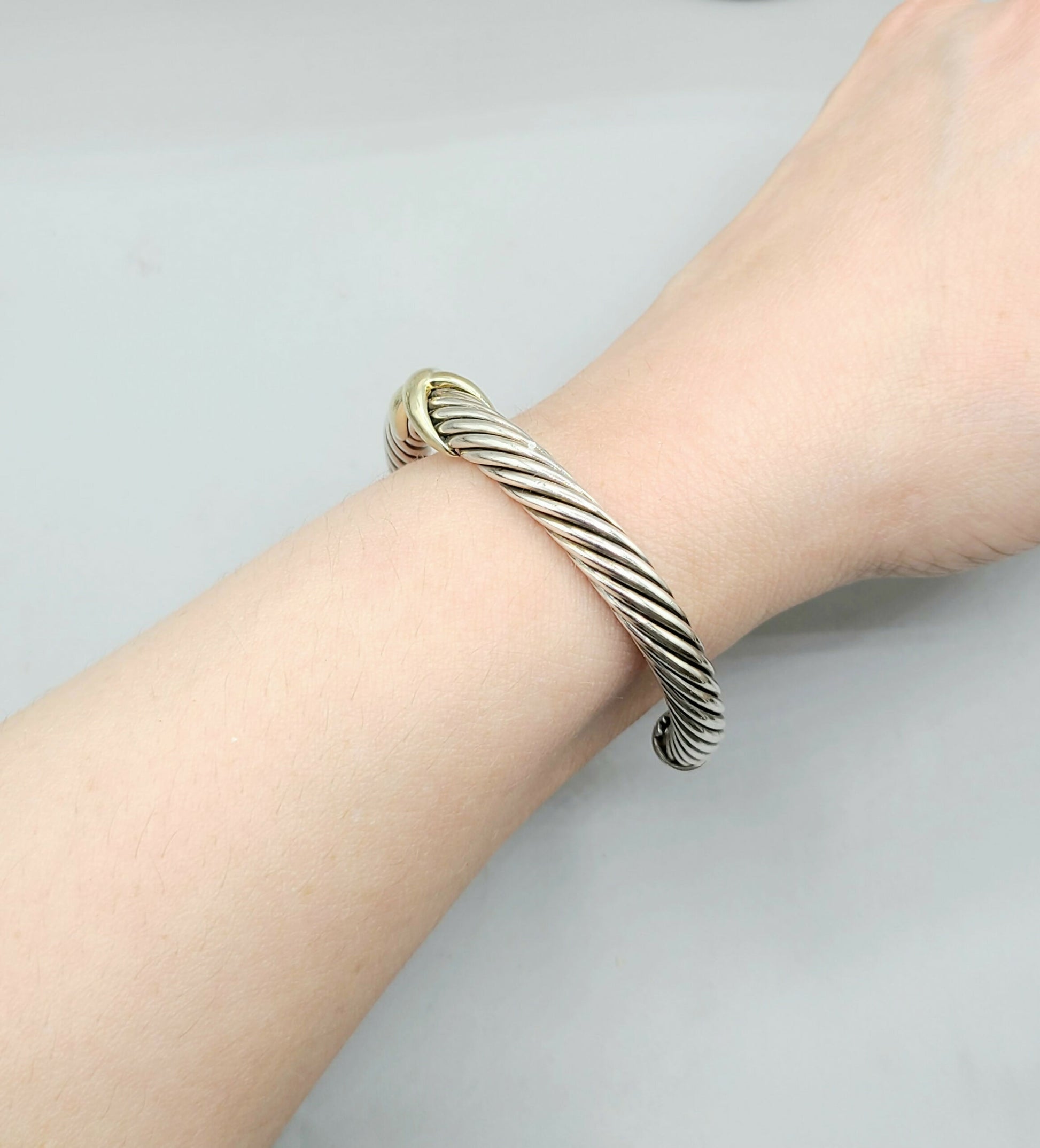 David Yurman Gold X Bracelet 7mm | Certified Pre-Owned  AYW Luxury #