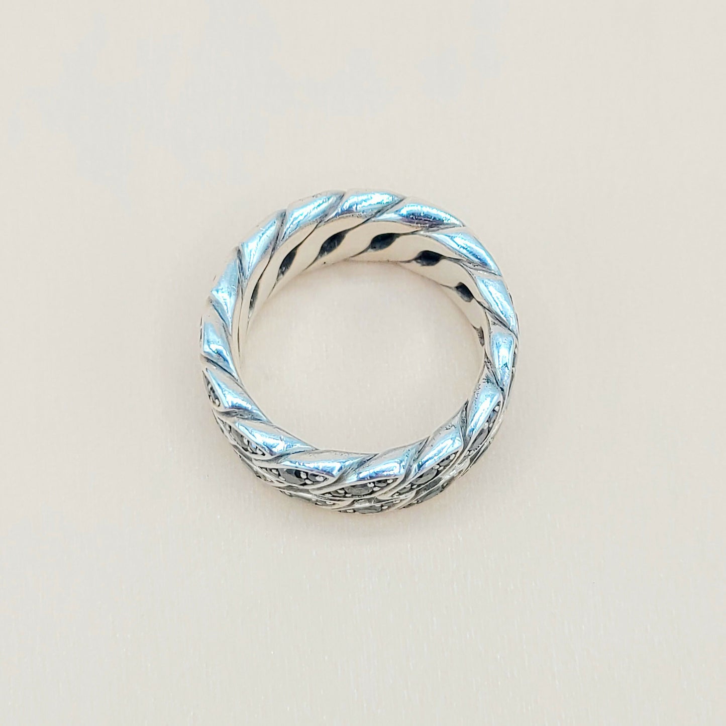    David Yurman-Black Diamond Graphic-Cable Band Ring