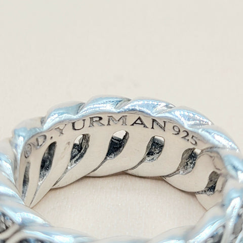  David Yurman-Black Diamond Graphic-Cable Band Ring