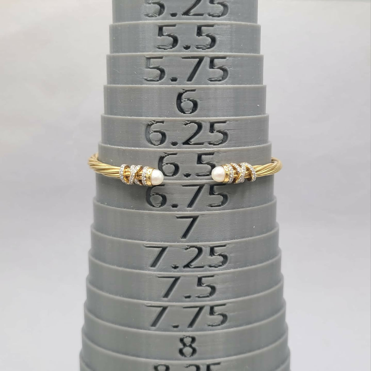 David Yurman Helena Bracelet in 18K Yellow Gold with Pearls and Diamonds, 4mm